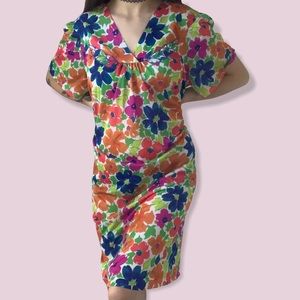 Vintage Vibrant & Colorful 80s MuuMuu 2Xl Tropical Dress